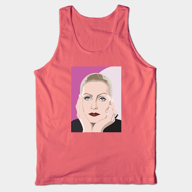 Greta Garbo Tank Top by VD Prints